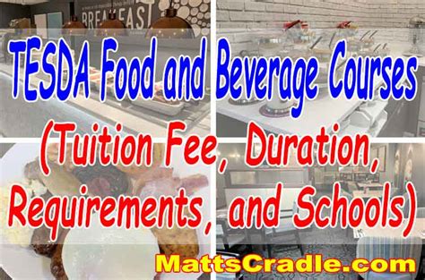 tesda food and beverage tuition fee